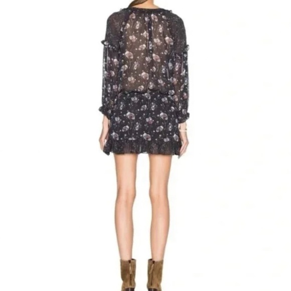 Ulla Johnson Floral Mini Dress - Black and White - Picture 2 of 9